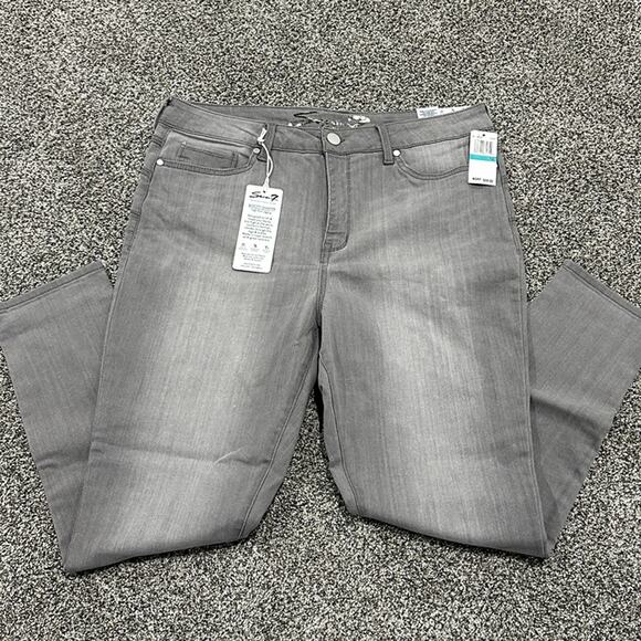 NEW w/tags! Seven 7 Womens Skinny Booty Shaper High Rise Jeans Pants - Gray Wash - Picture 1 of 8